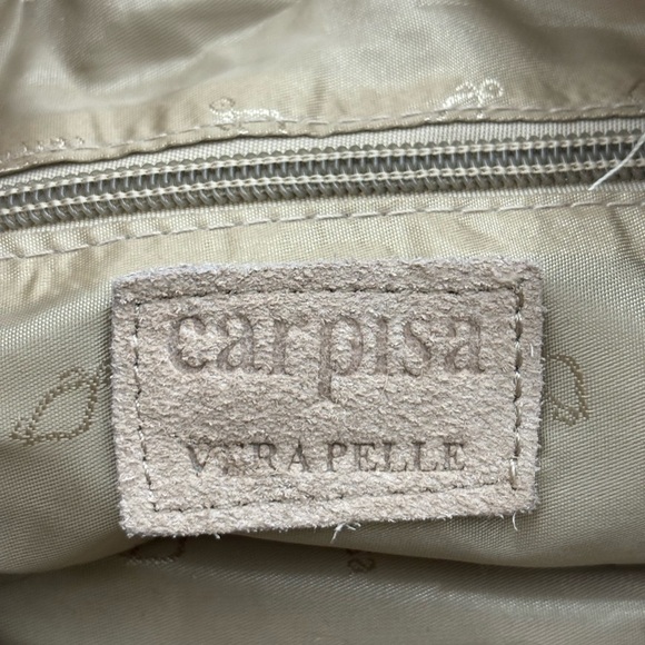 🇮🇹 CARPISA VERA PELLE Italian Leather Suede Crossbody Bag - Picture 12 of 16